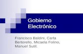 Gobierno Electrónico Francisco Baldini, Carla Bertorello, Micaela Folino, Manuel Sutil.