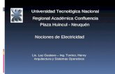 Universidad Tecnológica Nacional Regional Académica Confluencia Plaza Huincul - Neuquén Lic. Laz Gustavo – Ing. Torrico, Henry Arquitectura y Sistemas.
