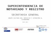 SUPERINTENDENCIA DE NOTARIADO Y REGISTRO SECRETARIA GENERAL GRUPO CULTURA DEL SERVICIO Y ATENCIÓN AL CIUDADANO MAYO 2013 NELLY ESPERANZA ALVAREZ SUAREZ.