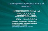 1 La empresa agropecuaria y el mercado INTRODUCCION A LA PRODUCCION AGROPECUARIA INTRODUCCION A LA PRODUCCION AGROPECUARIA (FCV – U.N.C.P.B.A.) (FCV –