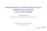 Simulaciones numéricas directas en turbulencia de pared: Una visión global Sergio Hoyas Departamento de informática, Universidad de Valencia Funding: DEISA,