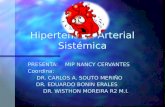 Hipertensión Arterial Sistémica PRESENTA: MIP NANCY CERVANTES Coordina: DR. CARLOS A. SOUTO MERIÑO DR. CARLOS A. SOUTO MERIÑO DR. EDUARDO BONIN ERALES.