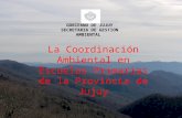 GOBIERNO DE JUJUY SECRETARIA DE GESTION AMBIENTAL La Coordinación Ambiental en Escuelas Primarias de la Provincia de Jujuy.
