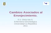 Cambios Asociados al Envejecimiento. E.U. Silvia Isla G. Enfermería Gerontológica Universidad La República 2011.