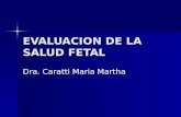 EVALUACION DE LA SALUD FETAL Dra. Caratti Maria Martha.