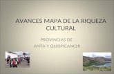 AVANCES MAPA DE LA RIQUEZA CULTURAL PROVINCIAS DE ANTA Y QUISPICANCHI.