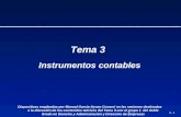 3 - 1 Tema 3 Instrumentos contables Diapositivas empleadas por Manuel García-Ayuso Covarsí en las sesiones destinadas a la discusión de los contenidos.