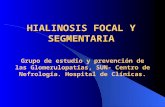 HIALINOSIS FOCAL Y SEGMENTARIA Grupo de estudio y prevención de las Glomerulopatías, SUN- Centro de Nefrología. Hospital de Clínicas.