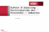 DuPont E-Sourcing Participación del Proveedor - Subastas Enero 2012.