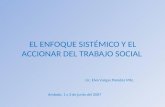 EL ENFOQUE SISTÉMICO Y EL ACCIONAR DEL TRABAJO SOCIAL Lic. Elva Vargas Paredes MSc. Ambato, 1 y 2 de junio del 2007.