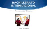 BACHILLERATO INTERNACIONAL Programa del Diploma Colegio solicitante.
