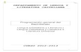 Bachillerato-Programación lengua 12-13