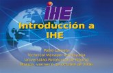Introducción a IHE Pablo Lamata Technical Manager IHE-España Universidad Politécnica de Madrid Málaga, viernes 6 de Octubre de 2006.