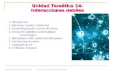 Unidad 14. Interacciones débilesFísica Nuclear y de Partículas Unidad Temática 14: Interacciones debiles 1. Introduccion 2. Mecanica Cuantica relativista.