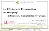 La Eficiencia Energética en Uruguay Situación, Resultados y Futuro Ing. Alfonso Blanco Eficiencia Energética - URUGUAY Dirección Nacional de Energía y.