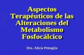 Aspectos Terapéuticos de las Alteraciones del Metabolismo Fosfocálcico Dra. Alicia Petraglia.
