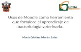 Usos de Moodle como herramienta que fortalece el aprendizaje de bacteriología veterinaria. María Cristina Morán Salas.