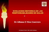 Dr Alfonso E Nino G G&C Salud y ambiente EVOLUCION HISTORICA DE LAS RESPONSABILIDADES EN SALUD Dr Alfonso E Nino Guerrero.