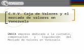 C.V.V. Caja de Valores y el mercado de valores en Venezuela ÚNICA empresa dedicada a la custodia, compensación y liquidación del Mercado de Valores en.