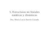 5. Estructuras no lineales estáticas y dinámicas Dra. María Lucía Barrón Estrada.