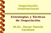 1 Negociación Internacional Estrategias y Tácticas de Negociación M.Sc. Oscar García Cardoze.