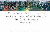 Teoría cuántica y la estructura electrónica de los átomos Unidad 5 Copyright © The McGraw-Hill Companies, Inc. Permission required for reproduction or.