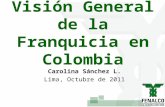 Visión General de la Franquicia en Colombia Carolina Sánchez L. Lima, Octubre de 2011.