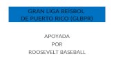 GRAN LIGA BEISBOL DE PUERTO RICO (GLBPR) APOYADA POR ROOSEVELT BASEBALL.