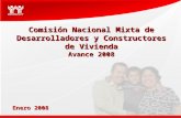 Comisión Nacional Mixta de Desarrolladores y Constructores de Vivienda Avance 2008 Enero 2008.