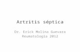 Artritis séptica Dr. Erick Molina Guevara Reumatología 2012.