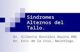 Sindromes Alternos del Tallo. Dr. Gilberto González Aquino RMI Dr. Eric de la Cruz, Neurólogo.