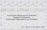M.C. Ma. de Jesús Muñoz Daw Asociación Mexicana de Diabetes Capítulo Chihuahua Diplomado Educadores en Diabetes.