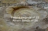 Fátima Segovia nº 23 Álvaro Simón nº 24. Índice: Las rocas: el archivo histórico de la Tierra Tipos de fósiles: guía y de facies La estratigrafía La datación: