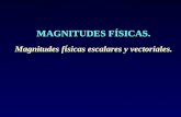MAGNITUDES FÍSICAS. Magnitudes f í sicas escalares y vectoriales.