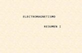 ELECTROMAGNETISMO RESUMEN I. 1 Introducción. 2 Carga eléctrica. 3 Ley de Coulomb. 4 Campo eléctrico y principio de superposición. 5 Líneas de campo eléctrico.