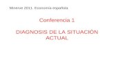 Conferencia 1 DIAGNOSIS DE LA SITUACIÓN ACTUAL Minerve 2011. Economía española.