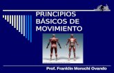 PRINCIPIOS BÁSICOS DE MOVIMIENTO Prof. Franklin Moruchi Ovando.