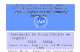 Mini-caso de estudio sobre Principios Básicos de Seguros - PBS 23 Suficiencia del Capital y Solvencia - Seminario de Capacitación en Seguros IAIS – ASSAL.