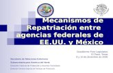 Mecanismos de Repatriación entre agencias federales de EE.UU. y México Duodécimo Foro Legislativo El Paso, Texas 9 y 10 de diciembre de 2005 Secretaría.