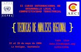 II CURSO INTERNACIONAL DE DESARROLLO LOCAL Y COMPETITIVIDAD TERRITORIAL Luis Lira luis.lira@cepal.orgILPES/CEPAL 15 al 26 de mayo de 2006 La Antigua, Guatemala.