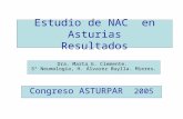 Estudio de NAC en Asturias Resultados Congreso ASTURPAR 2005 Dra. Marta G. Clemente. Sº Neumología, H. Álvarez Buylla. Mieres.