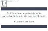 Análisis de competencia ante consulta de fusión de dos aerolíneas: el caso Lan-Tam.