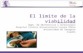 El límite de la viabilidad Ernesto Fabre Dept. De Obstetricia y Ginecología Hospital Clínico Universitario Lozano Blesa Universidad de Zaragoza España.