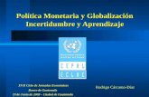 Política Monetaria y Globalización Incertidumbre y Aprendizaje XVII Ciclo de Jornadas Económicas Banco de Guatemala 19 de Junio de 2008 – Ciudad de Guatemala.