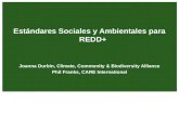 Estándares Sociales y Ambientales para REDD+ Joanna Durbin, Climate, Community & Biodiversity Alliance Phil Franks, CARE International.