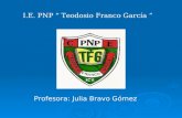 I.E. PNP Teodosio Franco García Profesora: Julia Bravo Gómez.