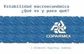 Condiciones para la prosperidad de todos los mexicanos Estabilidad macroeconómica ¿Qué es y para qué? J Alberto Equihua Zamora.