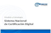 Sistema Nacional de Certificación Digital Modelo y Estrategia.