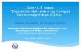Taller UIT sobre Exposición Humana a los Campos Electromagnéticos (CEMs) (Quito, Ecuador, 14 August 2013) Emisiones Electromagnéticas No Ionizantes y los.
