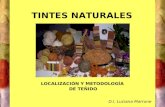 TINTES NATURALES LOCALIZACIÓN Y METODOLOGÍA DE TEÑIDO D.I. Luciana Marrone.